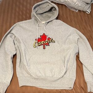 Steve & Barry's Vintage Heather Gray Canada Hoodie